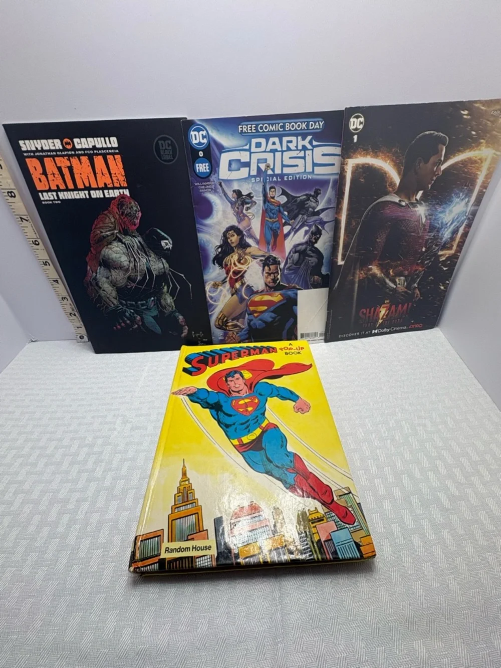 Vintage Superman Pop-Up Hardcover Book - and other random selections set.